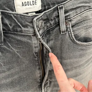 AGOLDE Pinch Waist Skinny Jeans 26 Interlude Black Grey thumbnail 6