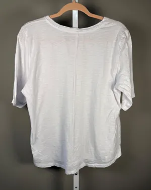 Eileen Fisher Organic Cotton Tee Large Minimalist Capsule Wardrobe‎ White thumbnail 1