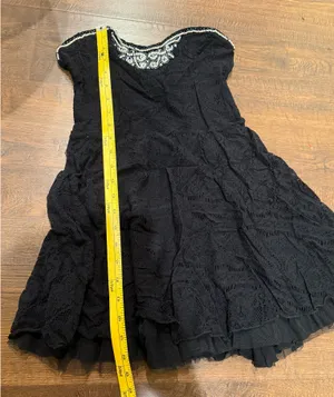 Free People Strapless lace sequin detail dress thumbnail 6