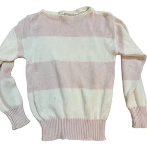 J. Crew Cream & Pink Crew Neck Sweater Sz S Vintage‎ thumbnail 1