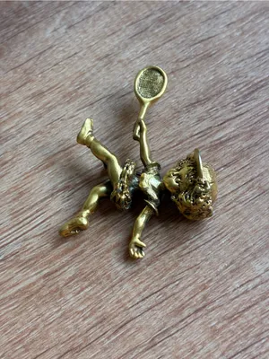 Tortolani Vintage Gold Tennis Brooch Pin thumbnail 7