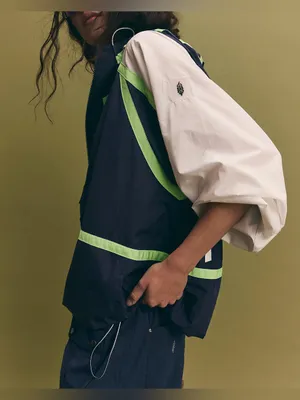 NWT Free People FP Movement Care FP Like The Wind Logo Jacket - midnight navy- M thumbnail 6