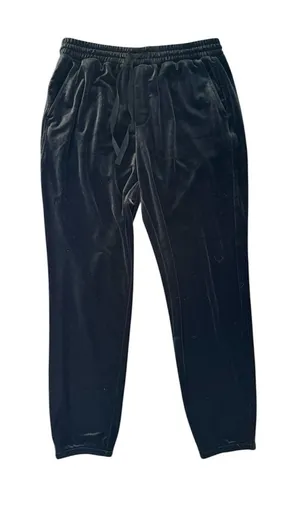 Gap Black Crushed Velvet Jogger Pants S thumbnail 1