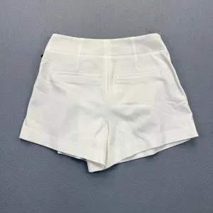 Alice + Olivia White Belted Pleated Skort Size 0 High Waisted Mini Skirt Shorts thumbnail 11