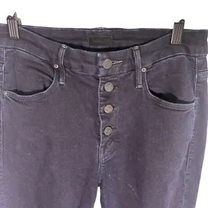 Mother The Pixie Ankle Fray Jeans Holding Hands Dark Wash Button Fly Size 27 thumbnail 3
