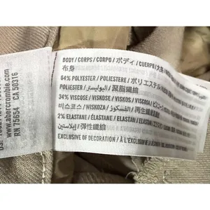 Abercrombie & Fitch Tan Pleated High Waisted Wide Leg Trousers Pants Size XS L thumbnail 4