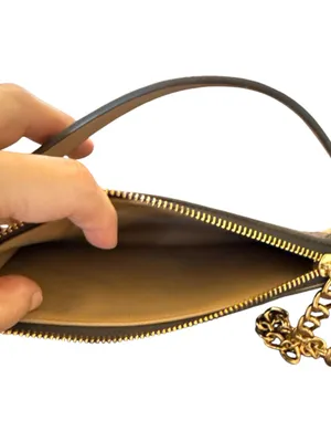Michael Kors Brown Logo Chain Strap Belt Bag thumbnail 5