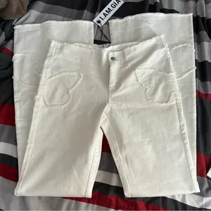 I.AM.GIA White Butterfly Flare Jeans thumbnail 1