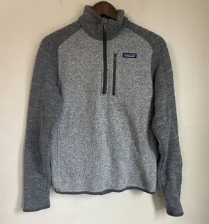 Patagonia Lightweight Better Sweater Gray Quarter Zip Fleece Pullover Small thumbnail 1