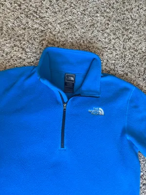 North Face Blue Fleece Quarter Zip Like New thumbnail 2