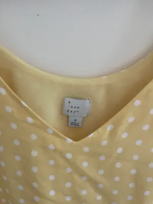 A New Day Yellow Polka Dot Tank Top thumbnail 2