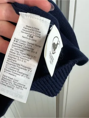 Madewell Crewneck Sweater‎ in Cashmere Dark Cosmos Blue Size Medium NEW capsule thumbnail 4
