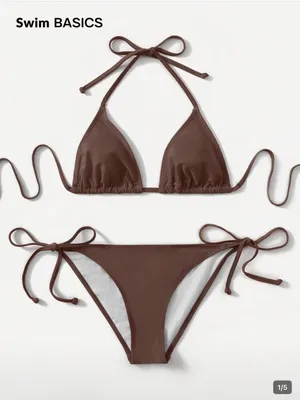 Shein Bikini Set Brown thumbnail 1