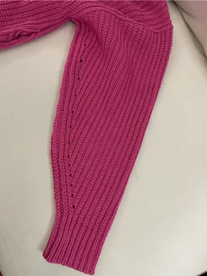Free People Swim Too Deep Vibrant Fuchsia Ribbed Button Cardigan Size XS thumbnail 11