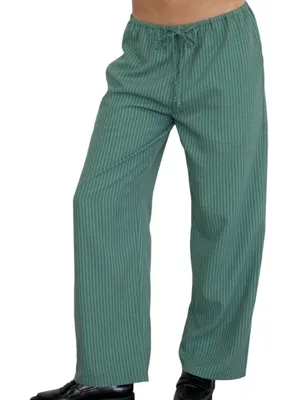 Things Between Green & Gray Stripe Wide Leg Relaxed Fit Sienna Pull On Pants thumbnail 1