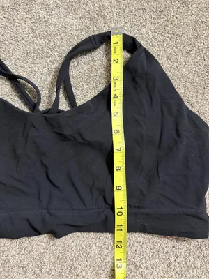 Athleta Strappy Sports Bra in Black Size 1X Athleisure Gym Workout Sporty READ thumbnail 9