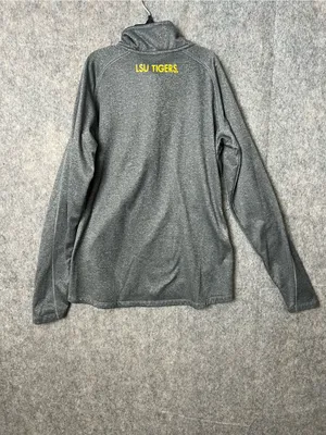 Knights‎ Apparel LSU Tigers Women's Small 1/4 Zip Pullover performance top Gray thumbnail 7