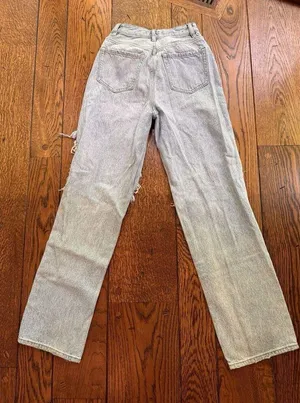 Pacsun Size 25 Jeans 90s Boyfriend Distressed High Rise Stone Wash Denim *Read thumbnail 4