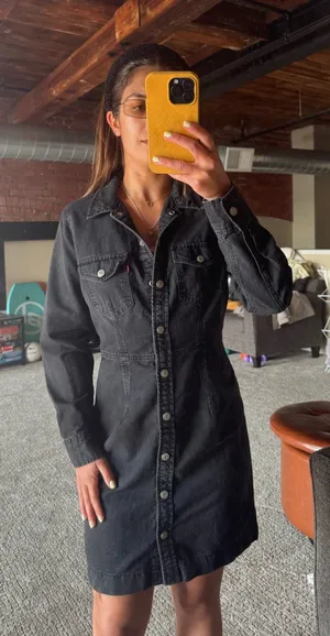 Levi’s Ellie Black Denim Jacket  thumbnail 1