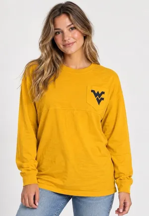 Victoria Secret Love Pink 5th & Ocean West Virginia Spirit Jersey Sequin EUC thumbnail 1