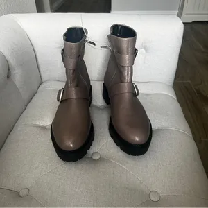 NWT Macombs Water Resistant Leather Moto Boots SIZE 10 thumbnail 2