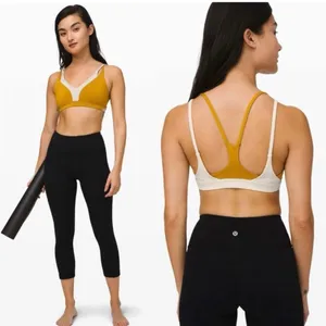 LULULEMON‎ New Ambition Sports Bra Fools Gold / Light Ivory Size 4 thumbnail 2