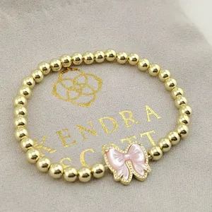 Kendra Scott Haley Bow Gold Stretch Bracelet thumbnail 2