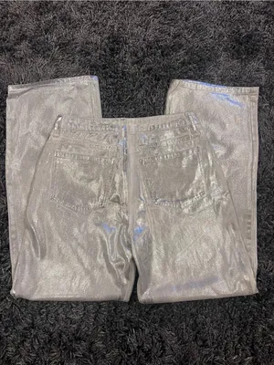 🌺Forth + Bay Silver Painted Denim Jeans Size 8 New🌺 thumbnail 2