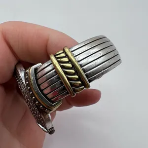 Chico’s Mother of Pearl‎ Two Tone Watch Cuff thumbnail 3