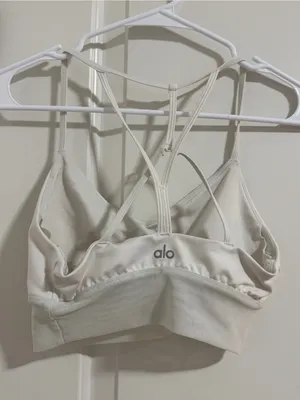 ALO Yoga Strappy Bralette - Cream thumbnail 2