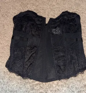 Forever 21 Black Strapless Corset Top thumbnail 1