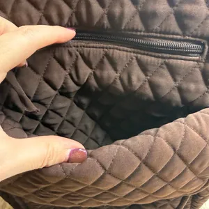 VERA BRADLEY Woman's Quilted Large Backpack Carryall Chocolate Brown thumbnail 7