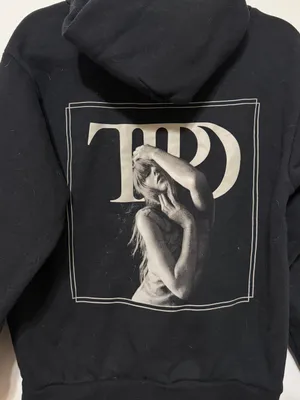 Taylor Swift TTPD The Tortured Poets Department Hoodie Black Small Graphic thumbnail 6