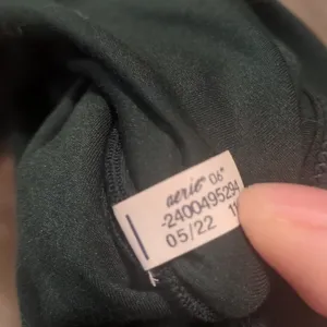 Aerie Offline Real Me Green Long Sleeve Cinch Crop Top Size XXL thumbnail 3