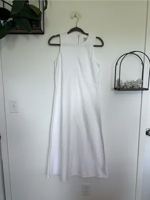 NWT Madewell White Denim Seamed Maxi Dress Size 2‎ thumbnail 4