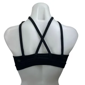 Lululemon Women's Black Sleeveless Strappy Workout Yoga Athletic Sports Bra 6 thumbnail 3