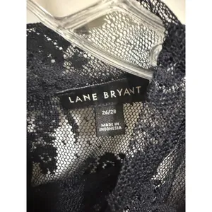 Lane Bryant Black Sheer Floral Lace Mock Neck Blouse Women's 26/28 Plus Size NWT thumbnail 5