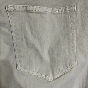Loft Women's Cream Colored Khaki‎ Pants Size 12 Petite Straight Leg Raw Hem thumbnail 10