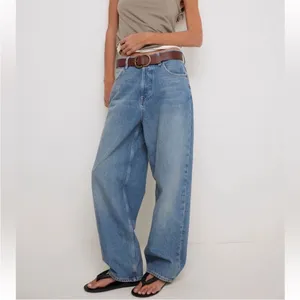 FREE PEOPLE WE THE FREE Cora Slouchy Jean Mid Rise Button Fly Meadow NEW thumbnail 8