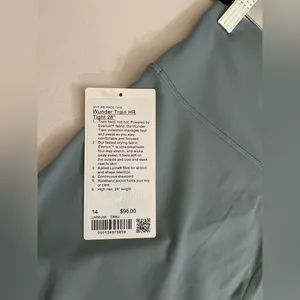 Lululemon NWT Wunder Train High Rise Tights 28” Leggings Crater Blue Size 14 thumbnail 10