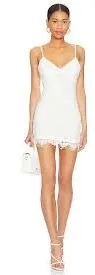superdown White Lace Mini Dress thumbnail 1