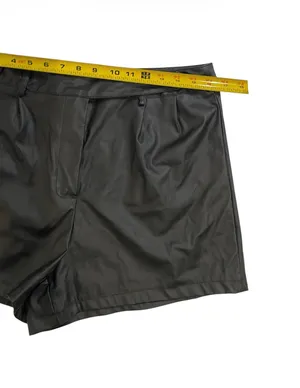 Shein Black Faux Leather Shorts thumbnail 2