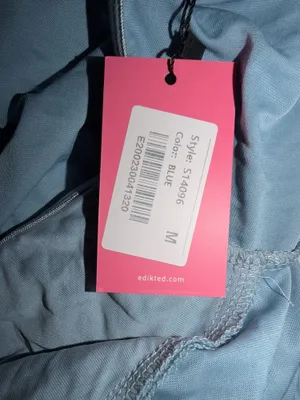 Edikted Crop Top Blue thumbnail 2