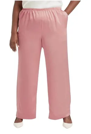 A‎ New Day XL Wide Leg Lounge Pants Relaxed Fit Elastic Waist Pull On Pink thumbnail 1