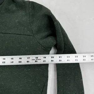 Aloha Island ALO Yoga Haze‎ Funnel Neck Sweatshirt Green Speckled Turtleneck Thumbholes XS thumbnail 2