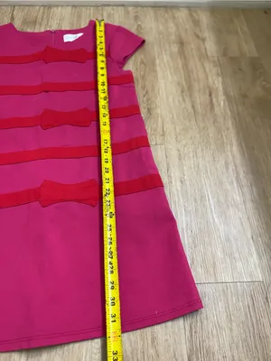 JB by Julie Brown Pink Shift Dress with Red Bow Stripes thumbnail 5