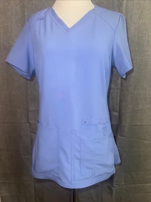Cherokee iFlex V-Neck Medical Scrub Top in Light Blue thumbnail 10