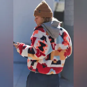 NWOT Free People Movement Hit The Slopes Printed Fleece Jacket thumbnail 2