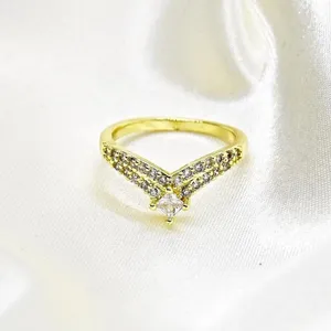 Regal Gold Chevron Ring thumbnail 5