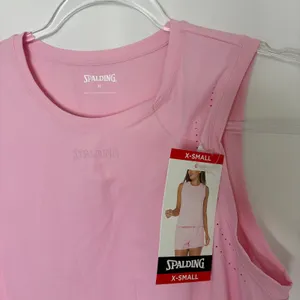 Spalding Bubblegum Pink Athletic Tank Top Nylon Spandex NWT Womens XS thumbnail 2